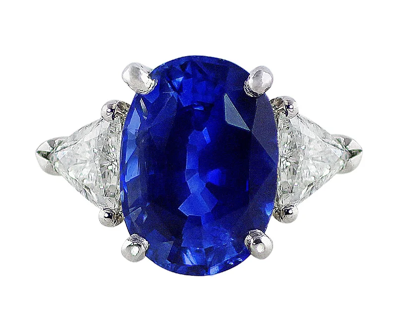 Platinum 5.69ct Ceylon Sapphire Ring