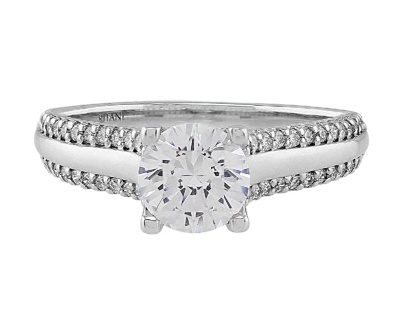 18k White Gold Diamond Classic Ring