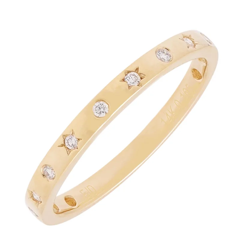 Diamond Band in 14kt Yellow Gold (1/10ct tw)