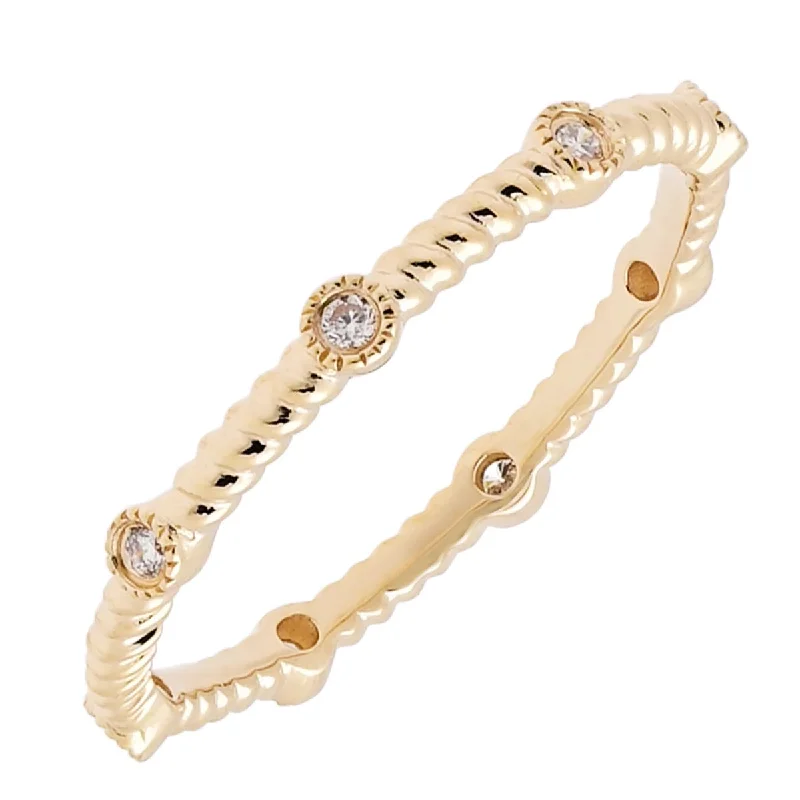 Diamond Band in 14kt Yellow Gold (1/10ct tw)