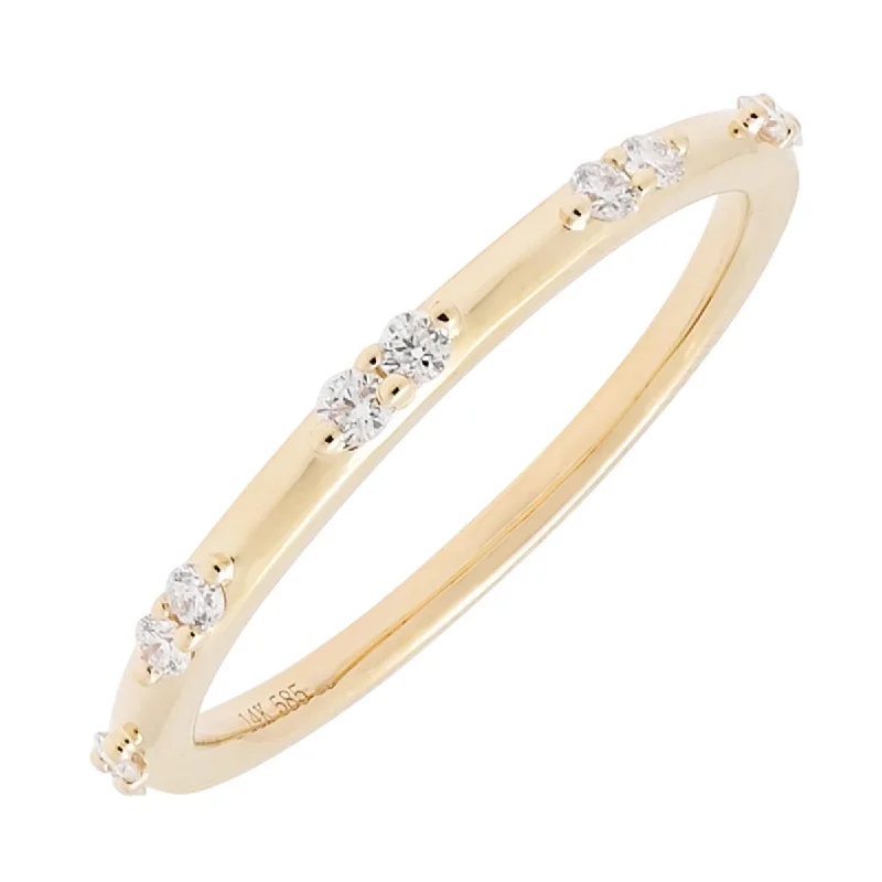 Diamond Band in 14kt Yellow Gold (1/7ct tw)