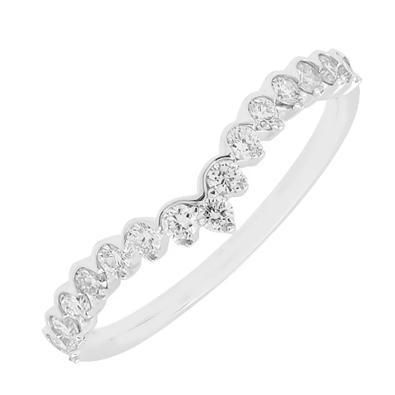 Diamond Curve Wedding Band in 14kt White Gold (1/3ct tw)