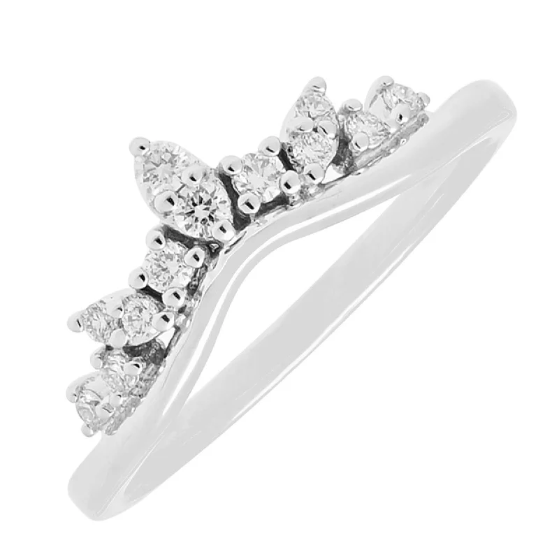 Diamond Curved Band in 14kt White Gold (1/7ct tw)