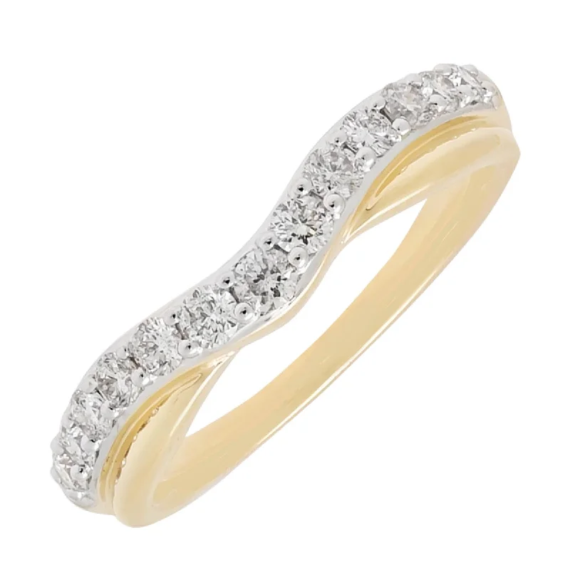 Diamond Curved Band in 14kt Yellow Gold (1/2ct tw)