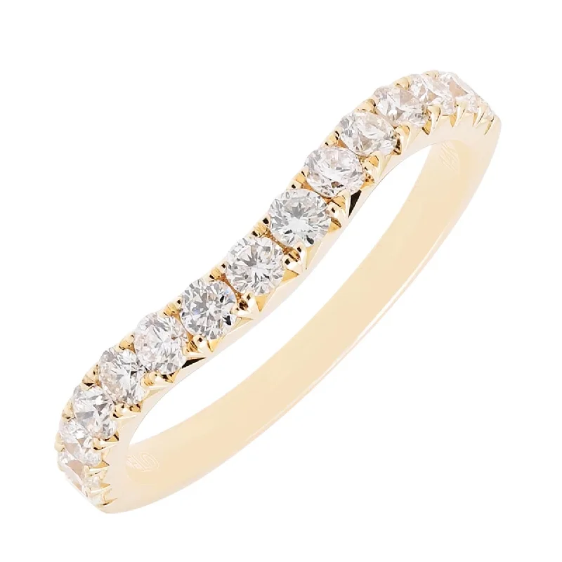 Diamond Curved Band in 14kt Yellow Gold (5/8ct tw)