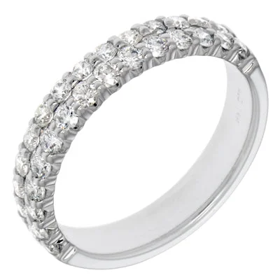 Diamond Two Row Band in 14kt White Gold (7/8ct tw)