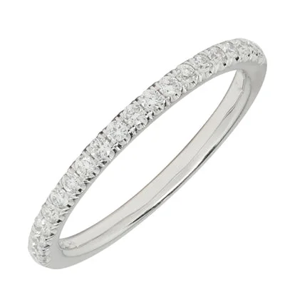 Flyer Fit by Martin Flyer Diamond Wedding Band in 14kt White Gold (1/4ct tw)