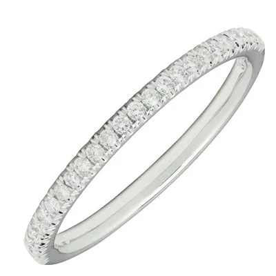 Martin Flyer Diamond Wedding Band in 14kt White Gold (1/7ct tw)