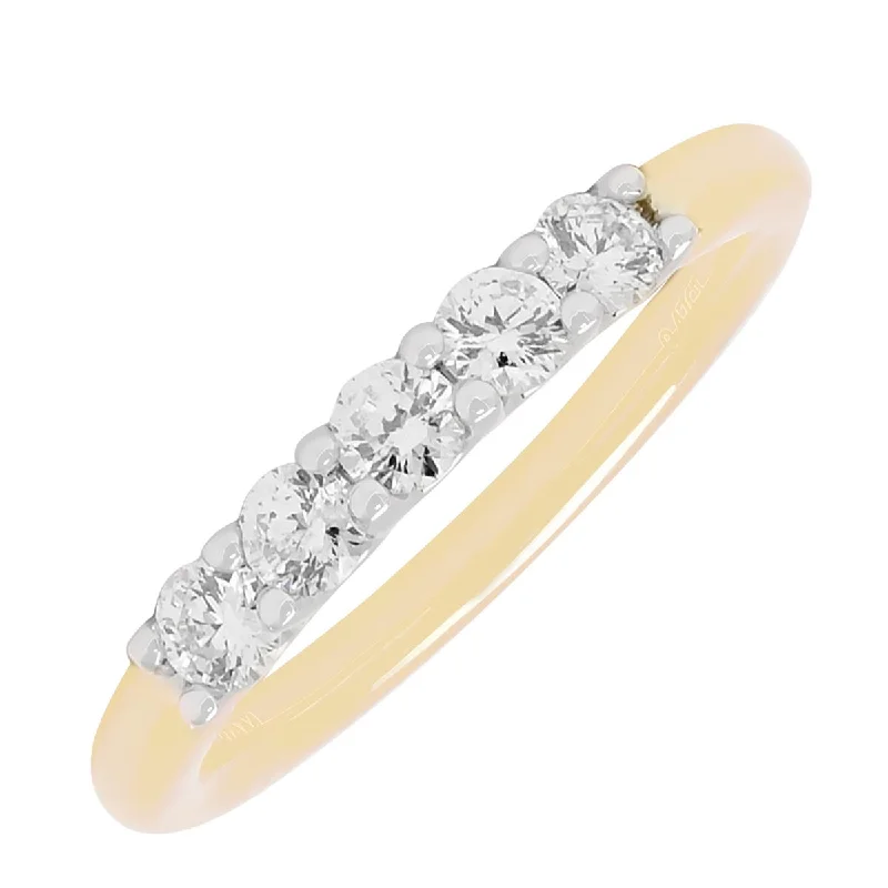 Northern Star Five Diamond Band in 14kt Yellow Gold (1/2ct tw)