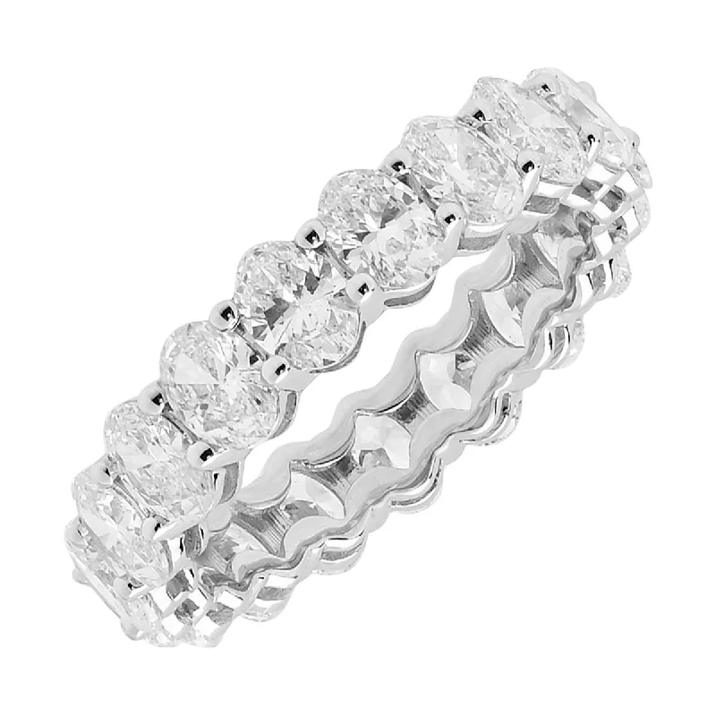 Oval Diamond Eternity Band in 14kt White Gold (3 1/2ct tw)