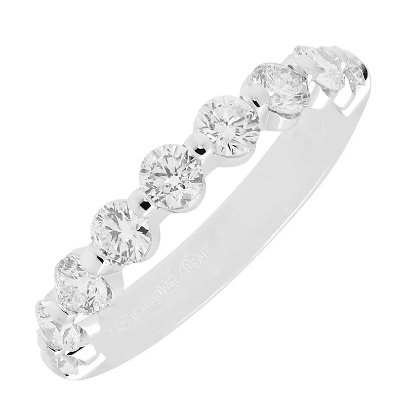 Single Prong Diamond Band in 14kt White Gold (1ct tw)