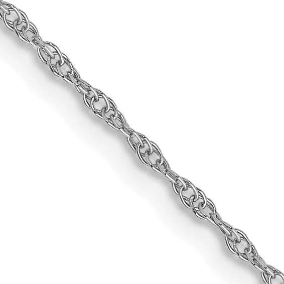 10k White Gold .95mm Sparkle Rope Chain