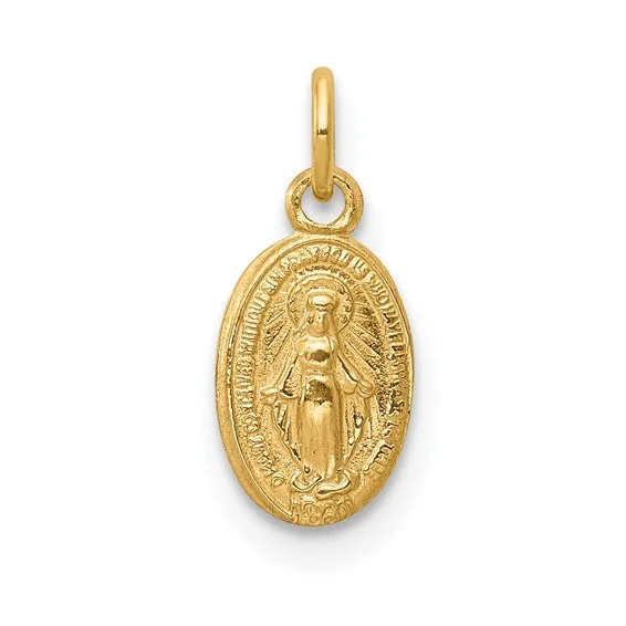 10k Yellow Gold Oval Miraculous Medal