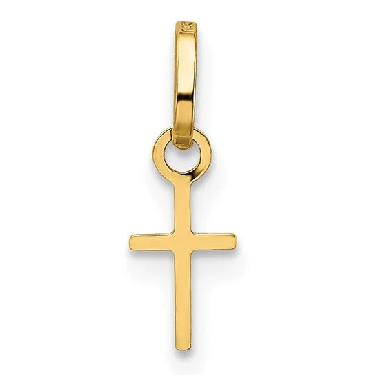 14k Yellow Gold Cross Necklace