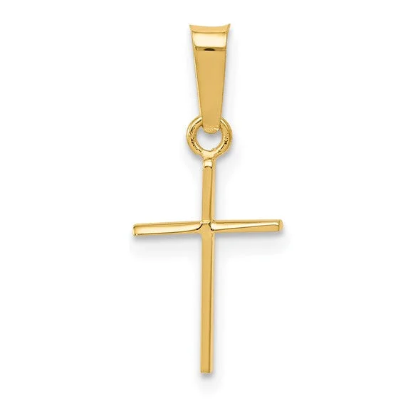 14k Yellow Gold Cross Necklace