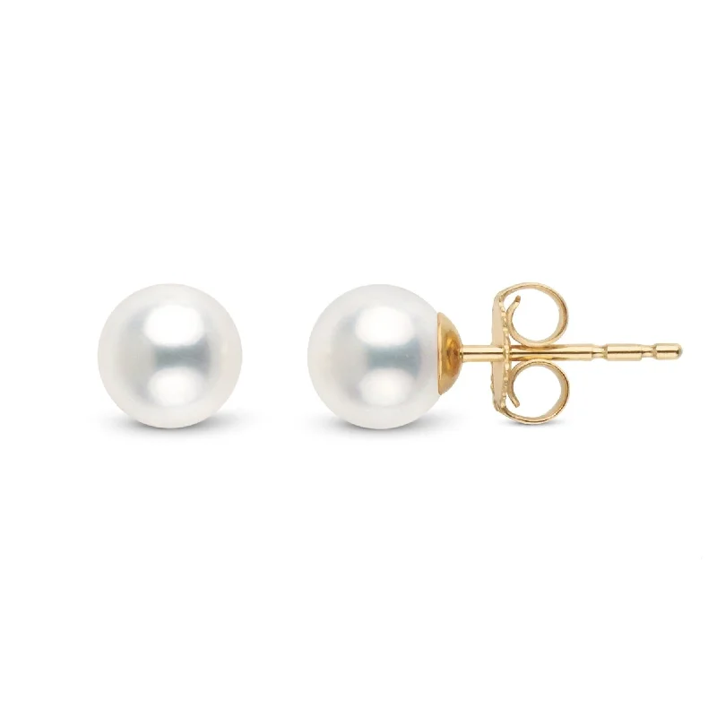 5.5-6.0 mm White Freshadama Freshwater Pearl Stud Earrings