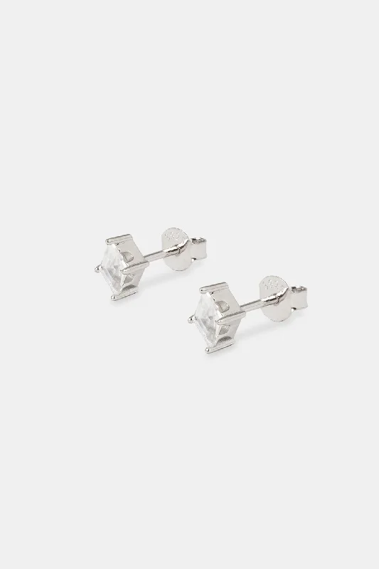 6mm Iced Shape Stud Earrings