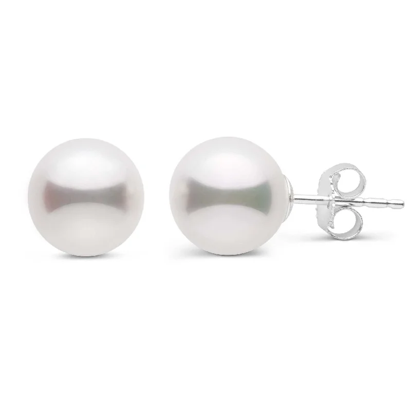 8.0-8.5 mm White Akoya AA+ Pearl Stud Earrings