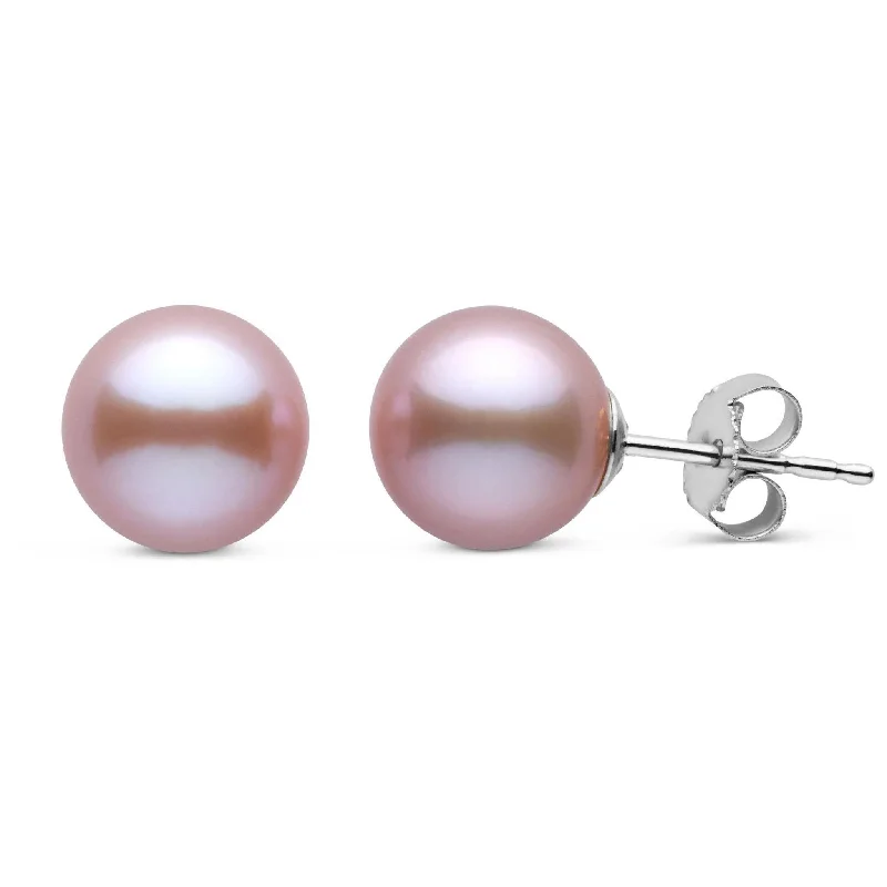 8.5-9.0 mm Lavender Freshadama Freshwater Pearl Stud Earrings