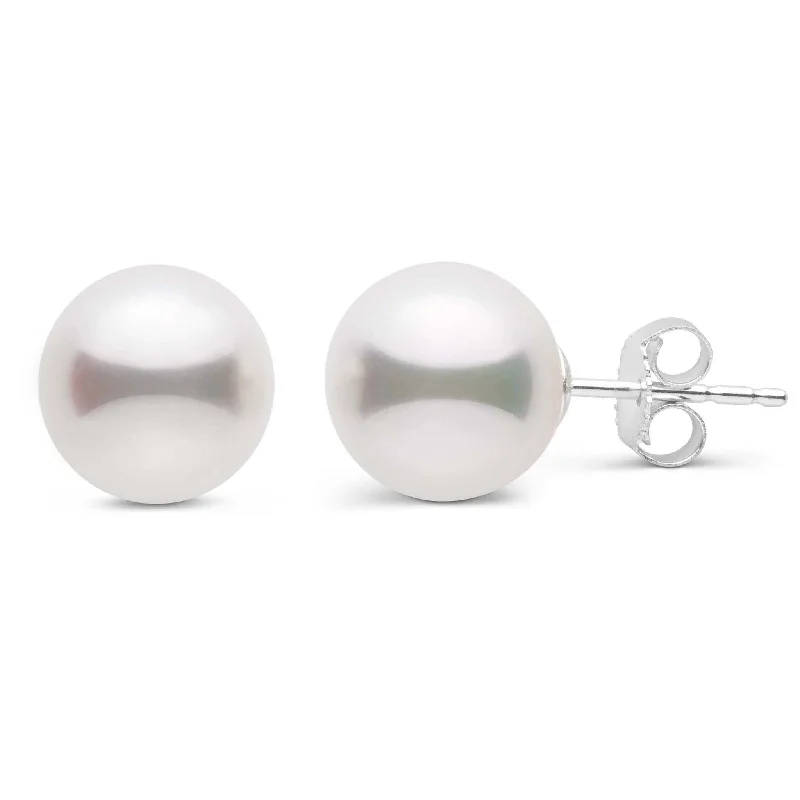 8.5-9.0 mm White Akoya AA+ Pearl Stud Earrings