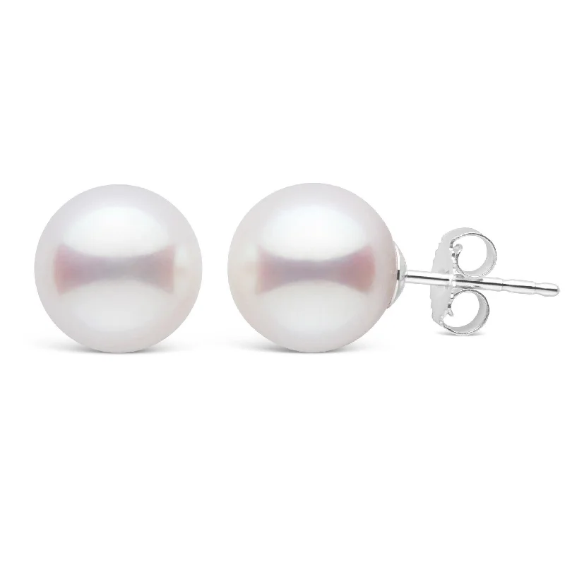 9.0-9.5 mm White Akoya AA+ Pearl Stud Earrings