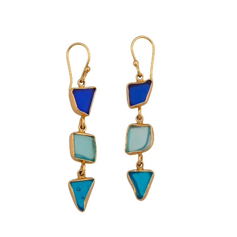 Alchemia Recycled Multi-Color Glass Earrings