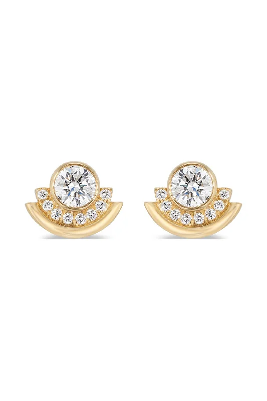 Arc Diamond Stud Earrings