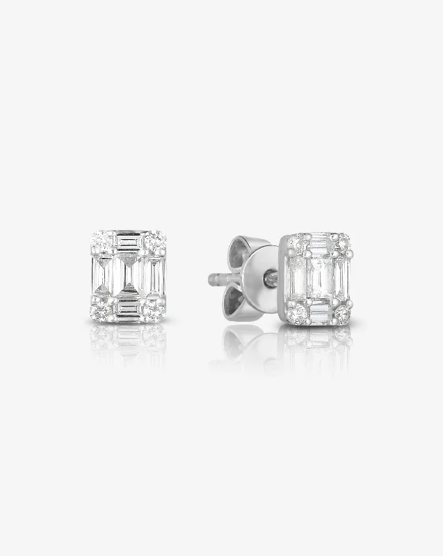 Petite Emerald Illusion Studs