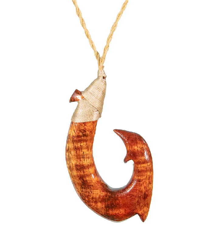 Curly Koa Hook Pendant