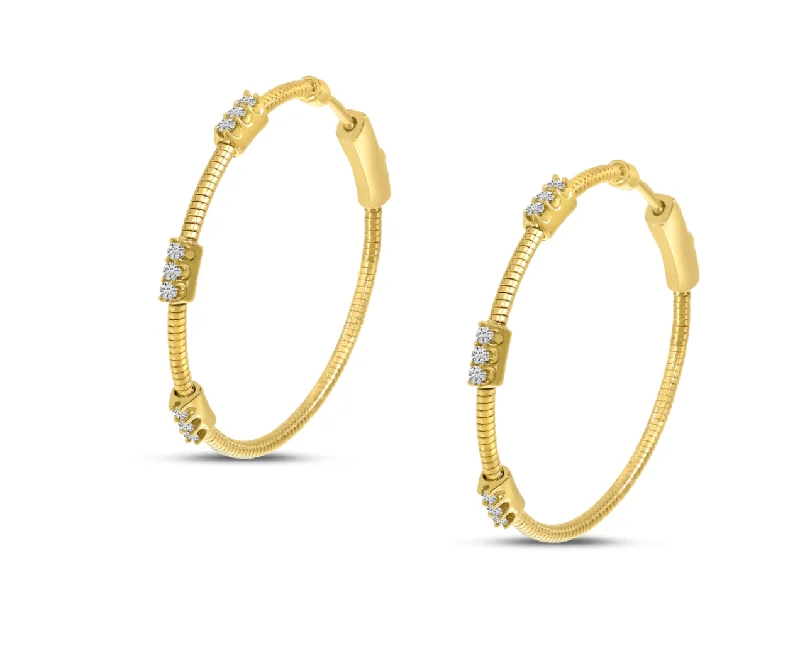 Diamond Flex Hoop Earrings