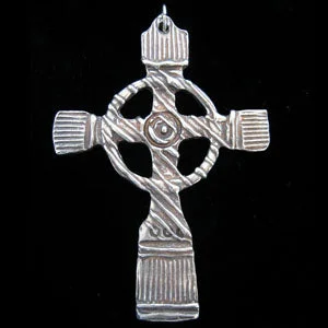 Striped Celtic Cross Pendant