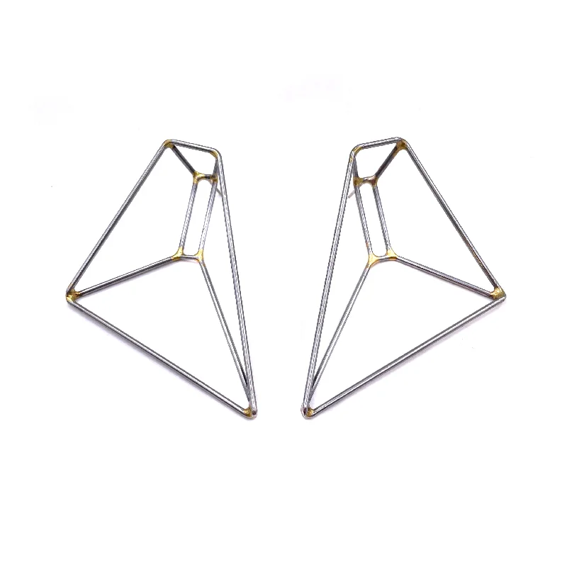 Foundation Trapezoid Earrings, Medium, Multiple Colored Finishes