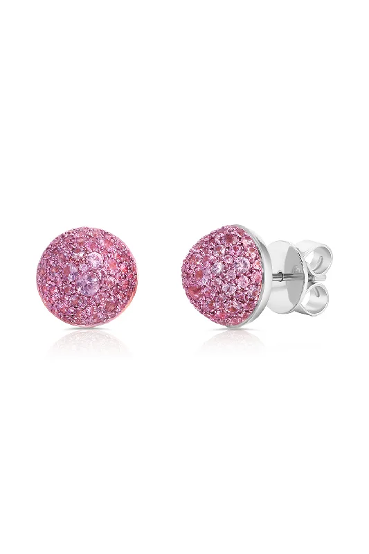 Large Pink Sapphire Bahia Stud Earrings