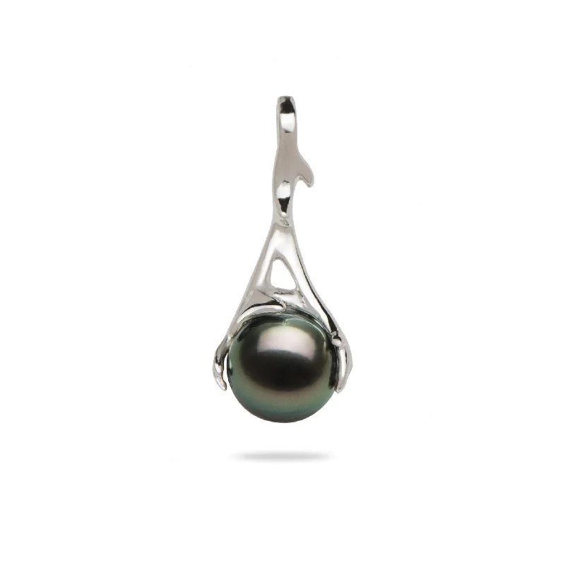 Heritage Tahitian Pearl Pendant in White Gold - 25mm