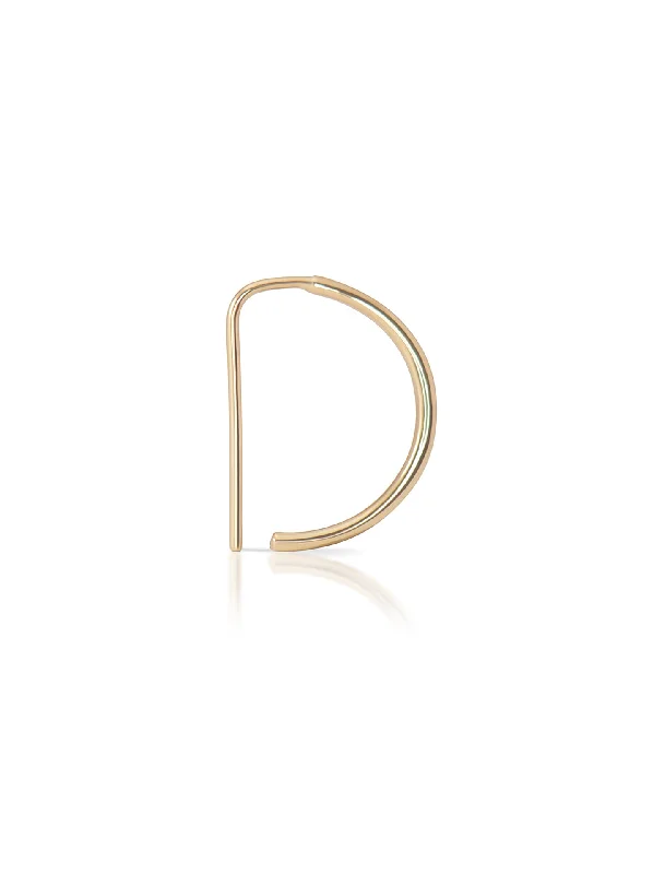 Demi Hoop, 14K Yellow Gold Earring, Medium