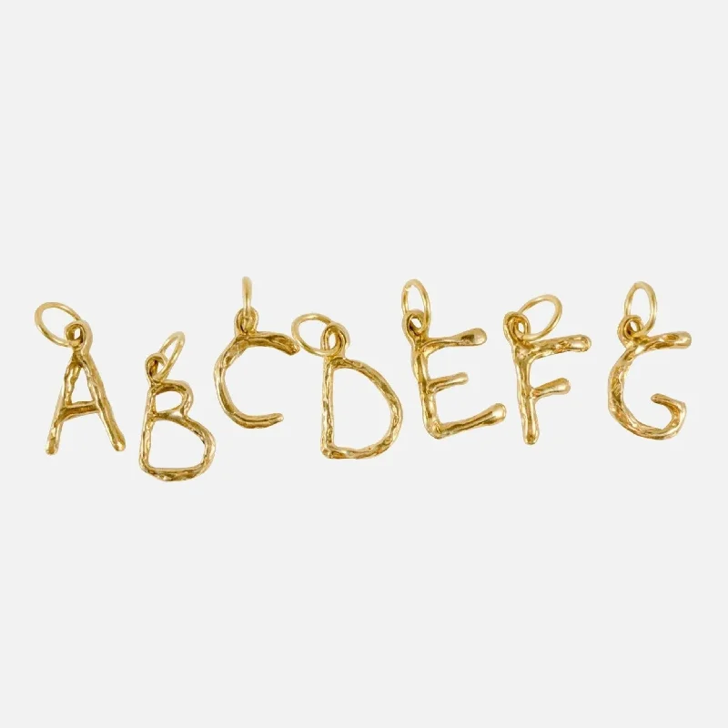 Letter Charm in Gold