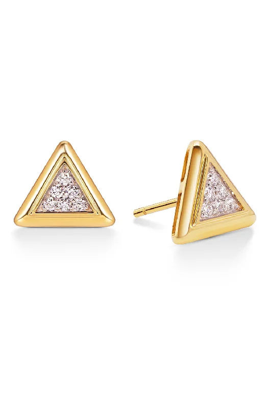 Diamond Triangolini Stud Earrings