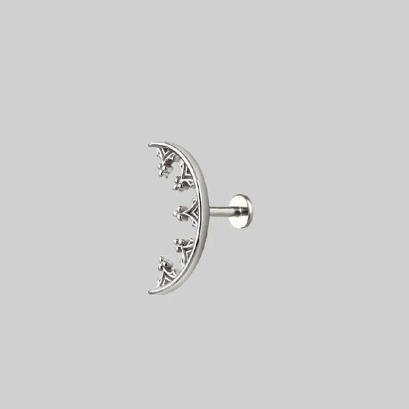 MORWENA. Gothic Arch Stud Earring - Silver