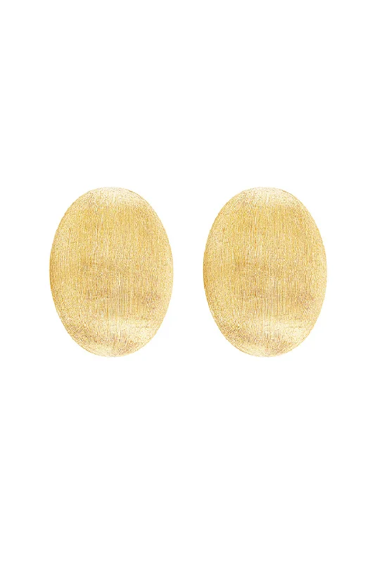 Large "Muse" Gold Perle Stud Earrings