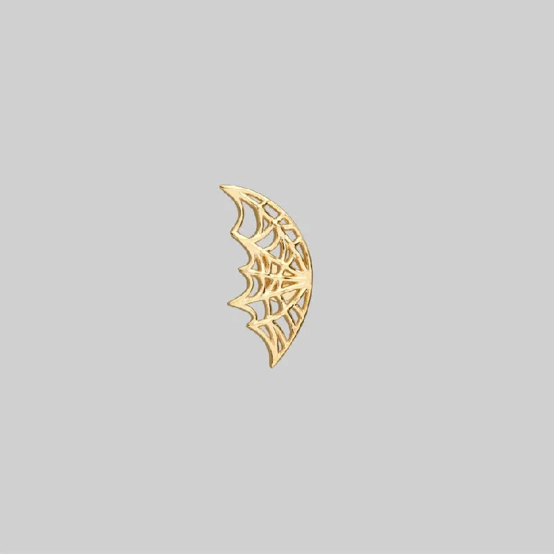 NARCISSA. Gold Web Stud Earring - Helix