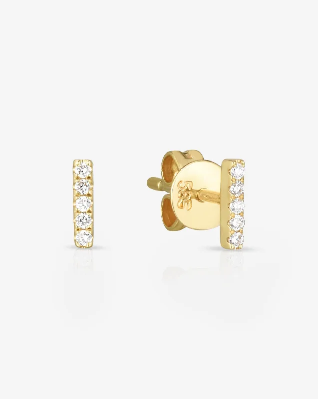 Petite Diamond Line Studs