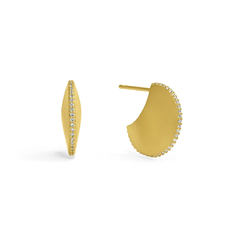 Petite Pave Disc Earrings