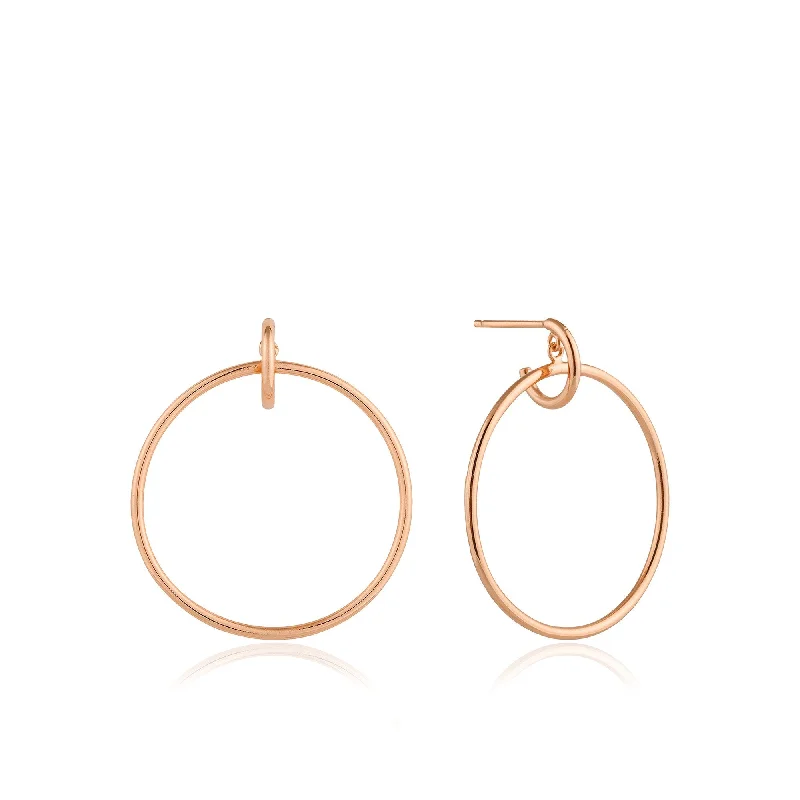 Rose Gold Front Hoop Earrings