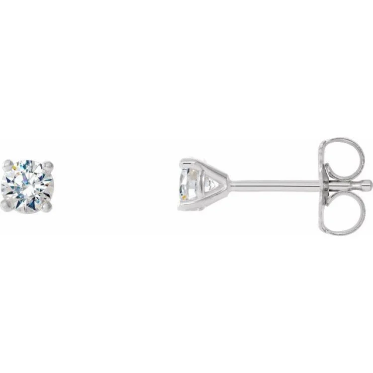 14K White 1/5 CTW Natural Diamond Cocktail-Style Earrings