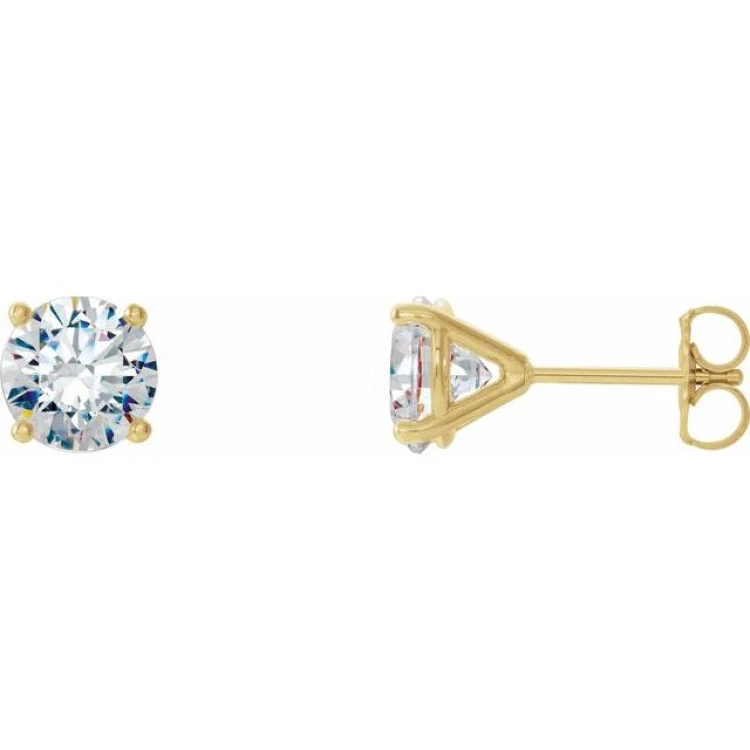 14K Yellow 2 CTW Natural Diamond Cocktail-Style Earrings