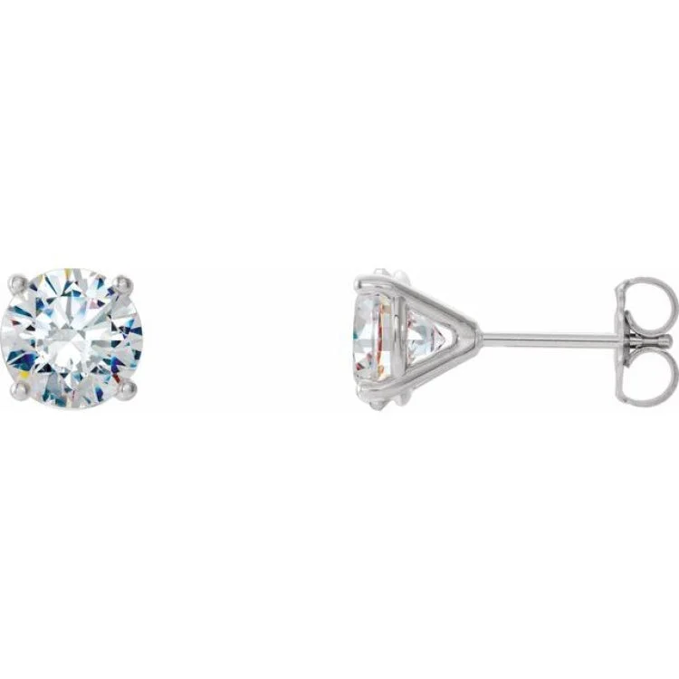 14K White 2 CTW Natural Diamond Cocktail-Style Earrings