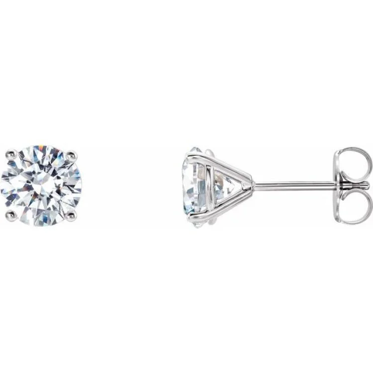 14K White 3/4 CTW Natural Diamond Cocktail-Style Earrings