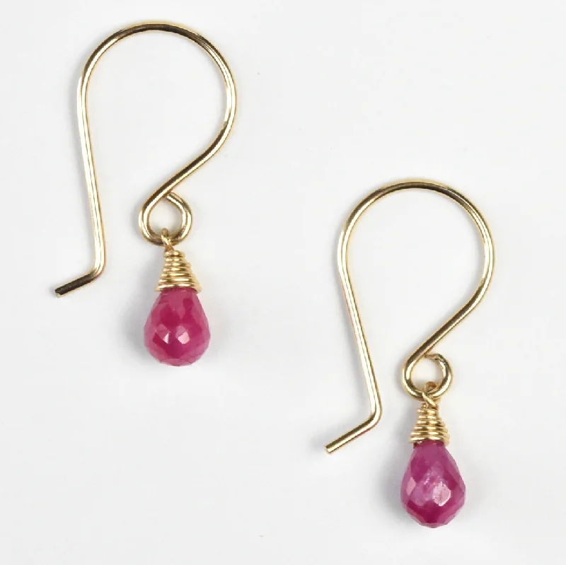 Ruby Briolette Earrings