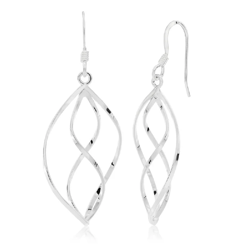 Sterling Silver Figure 8 Drop Earrings