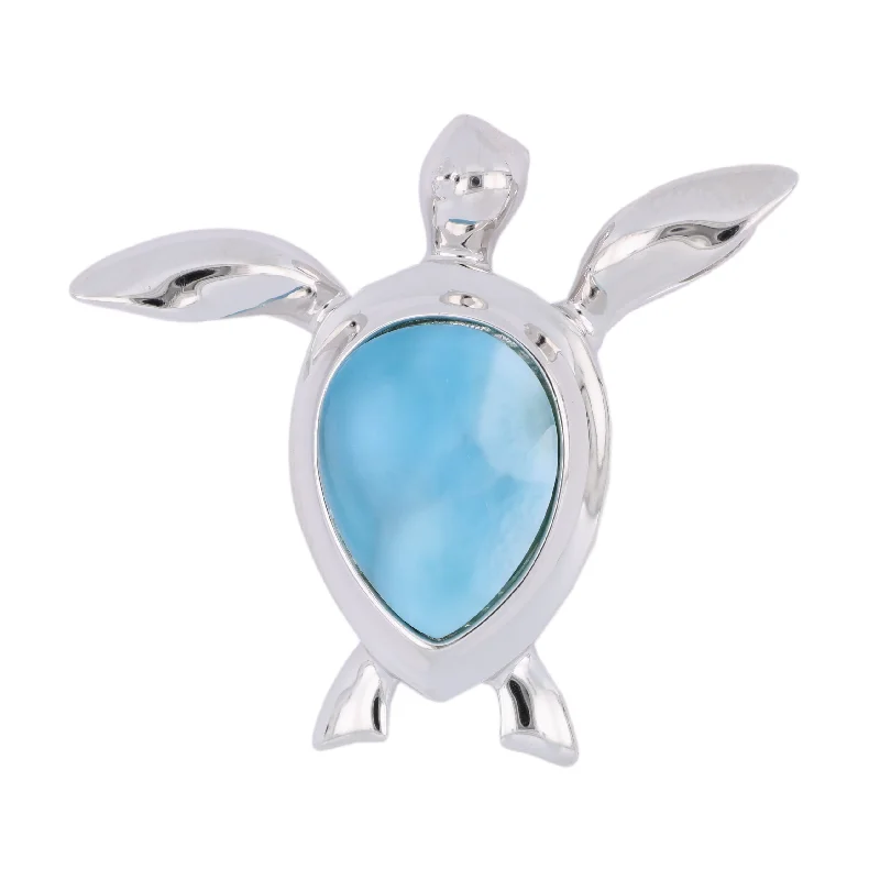 Sterling Silver Larimar Pendant